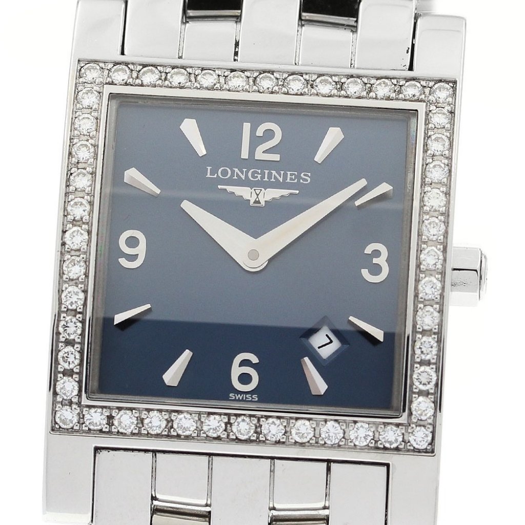 Longines Dolcevita L55030 Diamond Bezel Date Quartz Ladies Watch895324